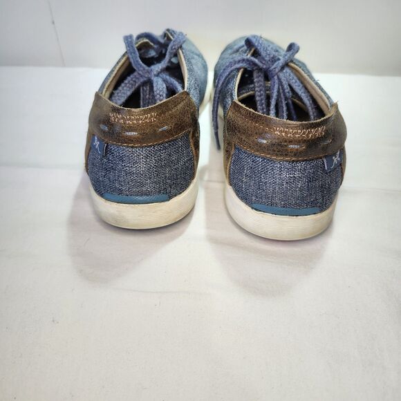 Chaco Ionia Women’s Sneakers Size 7 Blue Denim Lace Up Athletic Comfort Shoes - Picture 7 of 12